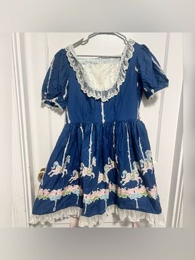 Merry-Go-Round"
Carousel" Blue Elegant Gothic Lolita Dress Size
M